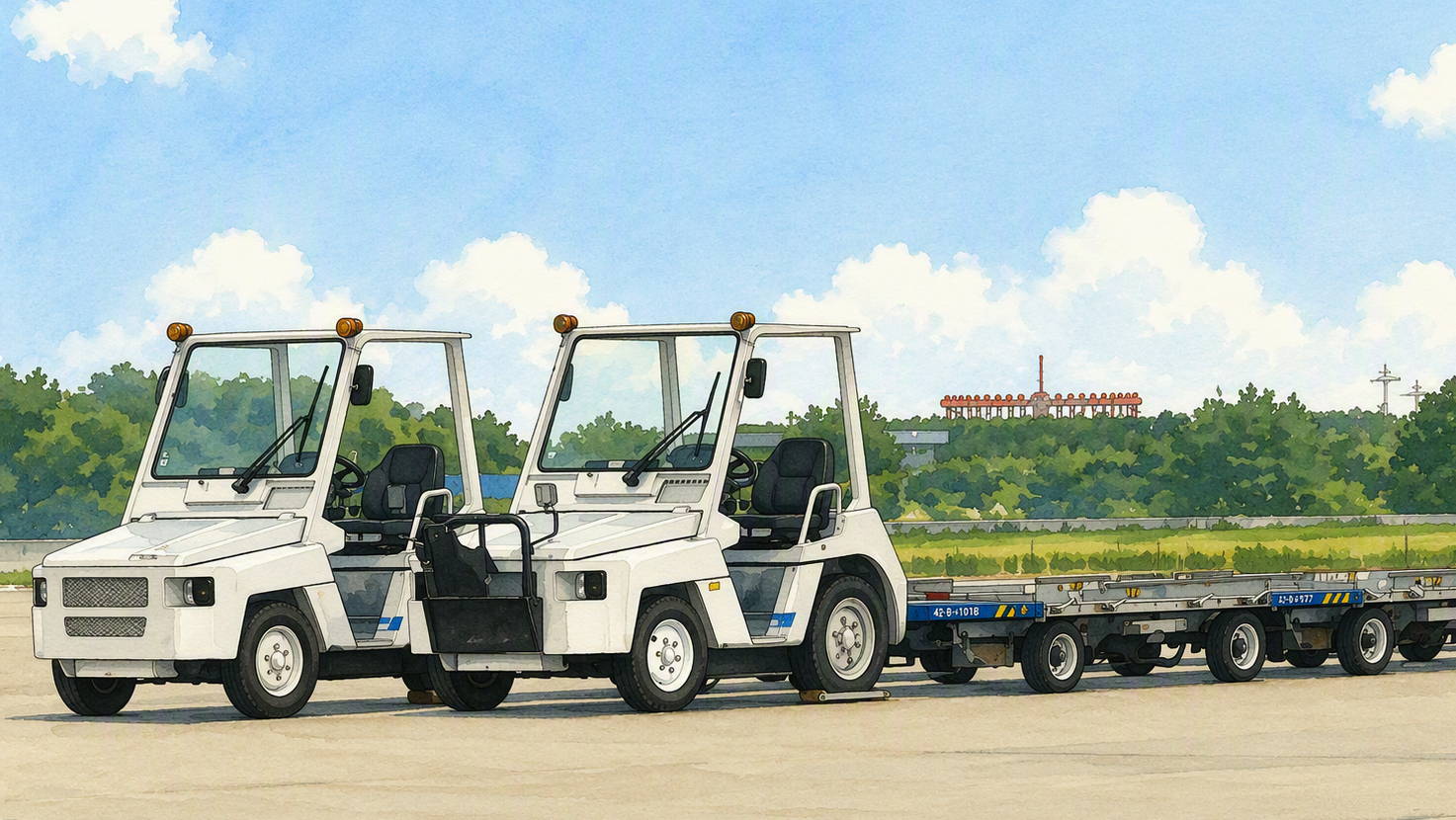 空港で大活躍！グランドハンドリングを支える「TT（トーイングトラクター）」